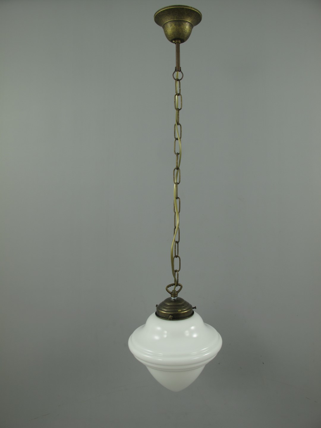 Schirm/Lampe Messing brün. (111.151-2B) H.80cm