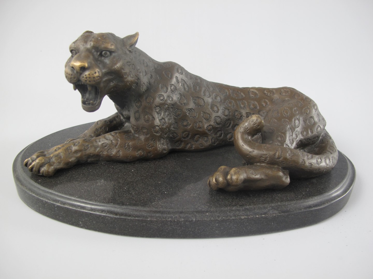 Figur Bronze LEOPARD L.28x16cm