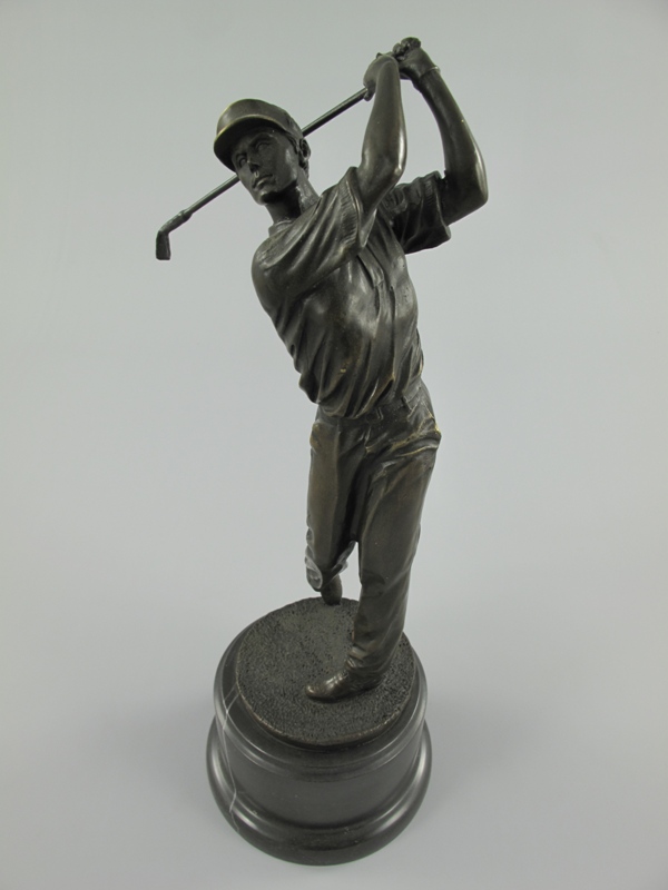 Figur Bronze Golfspieler H.38x13cm