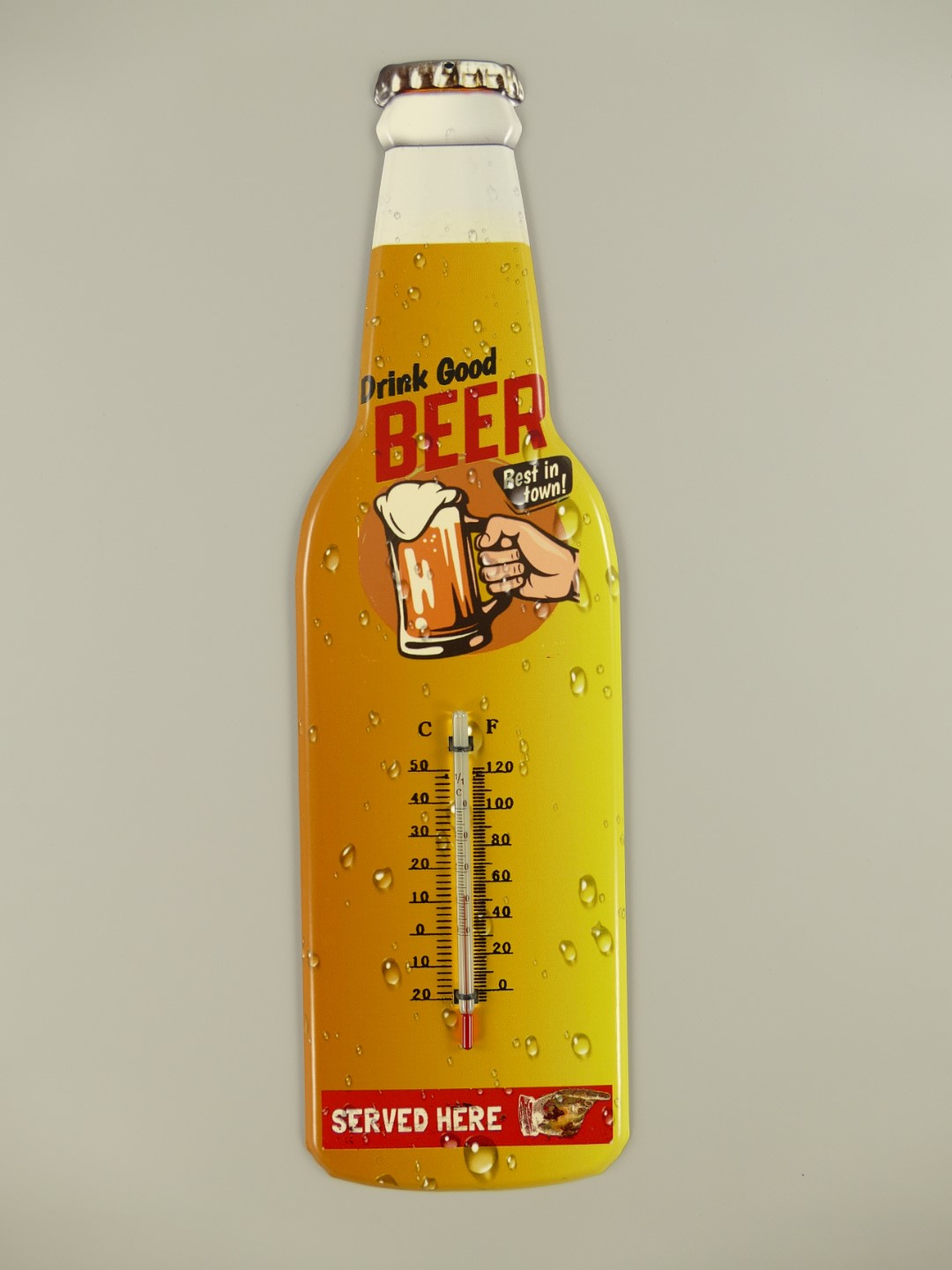 Thermometer Eisen Drink Good Beer H.45x13cm