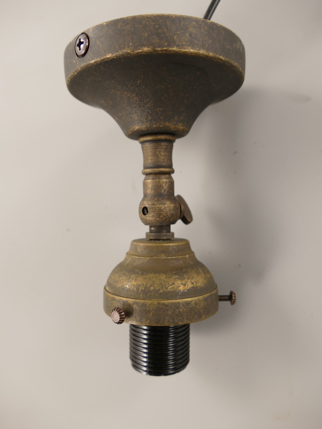 Deckenhalter E14 Mes./brün. o. Schirm Gh.4!-H.14cm