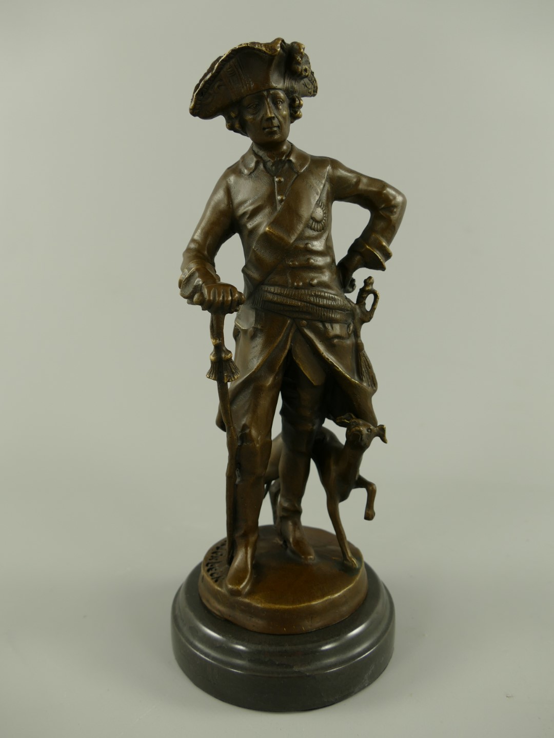 Bronze Figur Friedrich II H.30x12cm