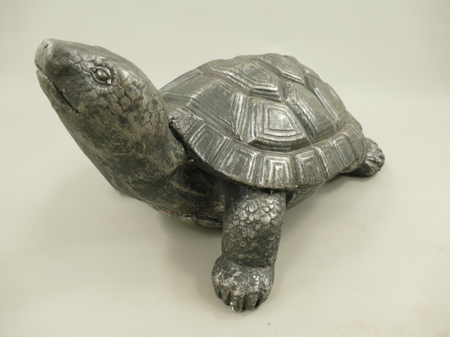 (*)Schildkröte Kunststein(MGO) Grau farbig L.65cm