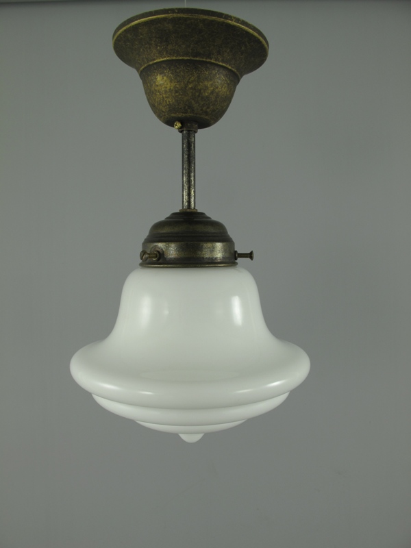 Schirm/Lampe(E27)Messing brün. (111.166G1B) H.30cm