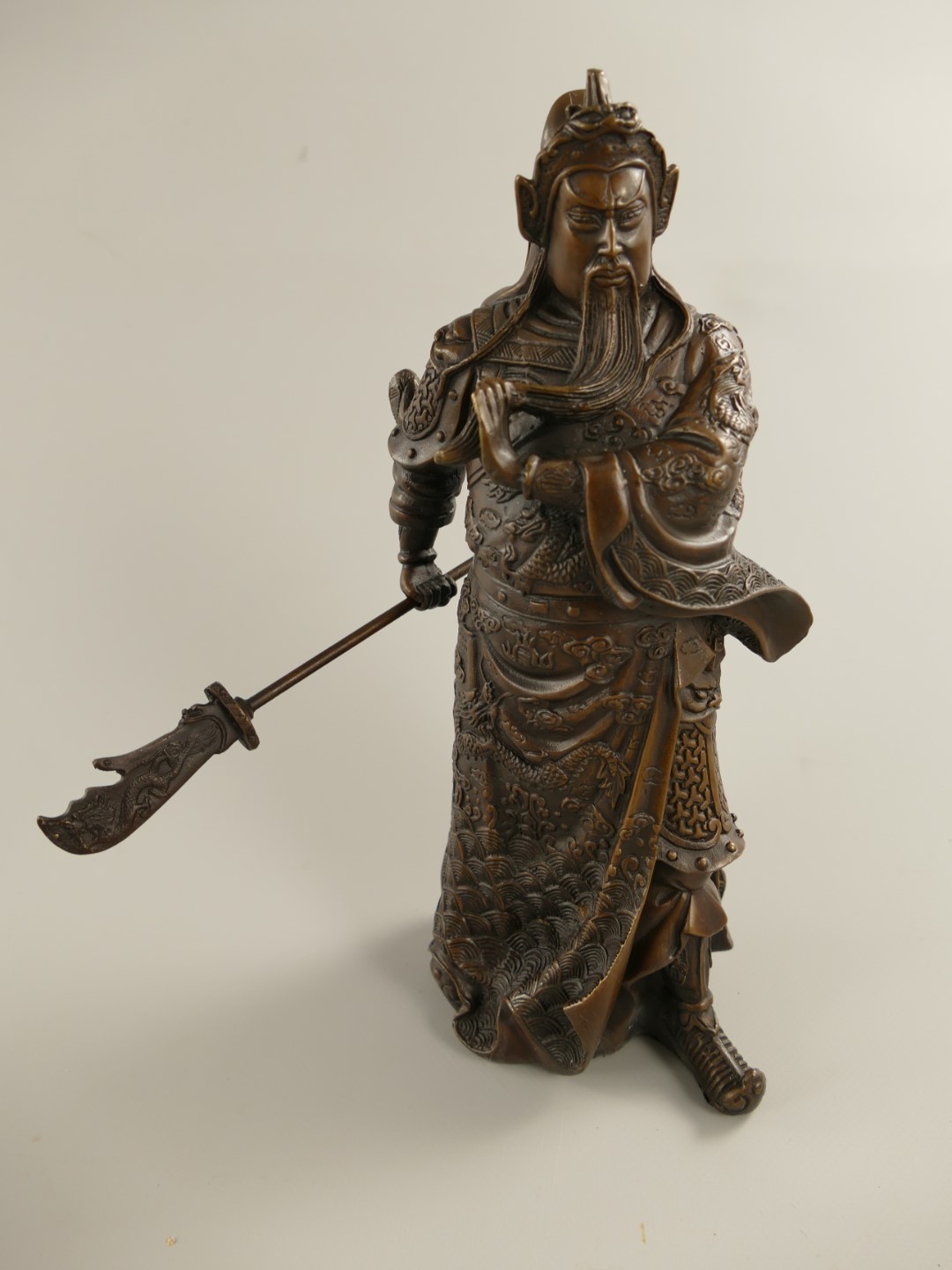 Figur Bronze Chinesischer General H.28x20cm